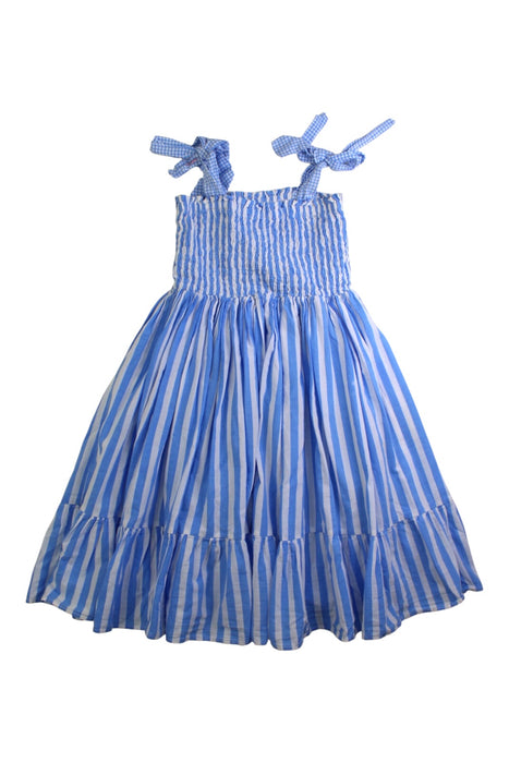 A Blue Sleeveless Dresses from Kidsagogo in size 4T for girl. (Back View)