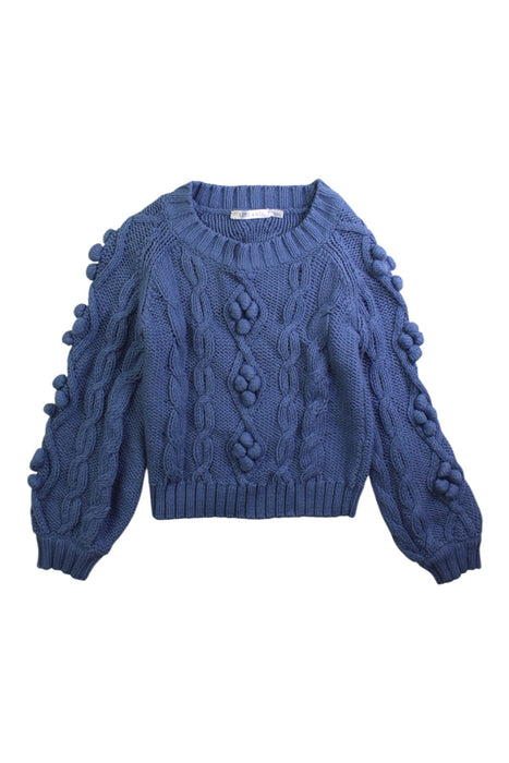A Blue Knit Sweaters from Sisland in size 5T for girl. (Front View)