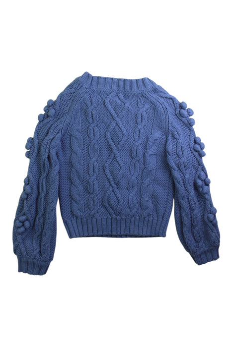 A Blue Knit Sweaters from Sisland in size 5T for girl. (Back View)