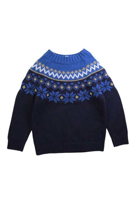A Blue Knit Sweaters from Petit Bateau in size 4T for neutral. (Front View)