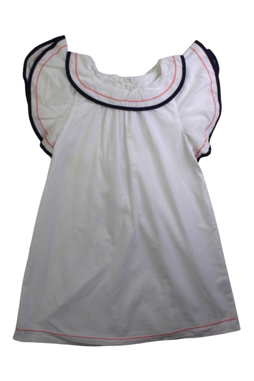 A White Sleeveless Dresses from Janie & Jack in size 4T for girl. (Front View)
