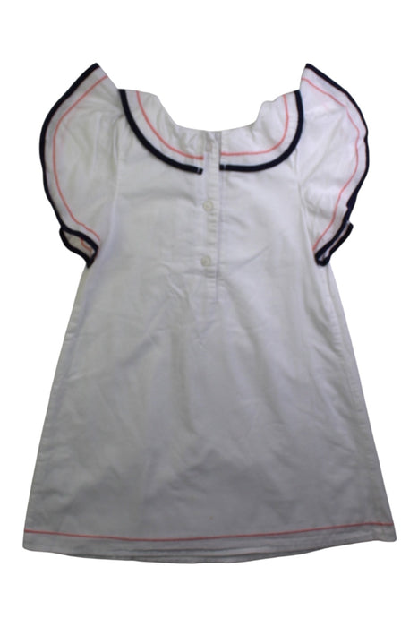 A White Sleeveless Dresses from Janie & Jack in size 4T for girl. (Back View)