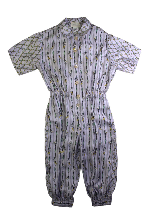 A Multicolour Short Sleeve Jumpsuits from Gucci in size 4T for girl. (Front View)