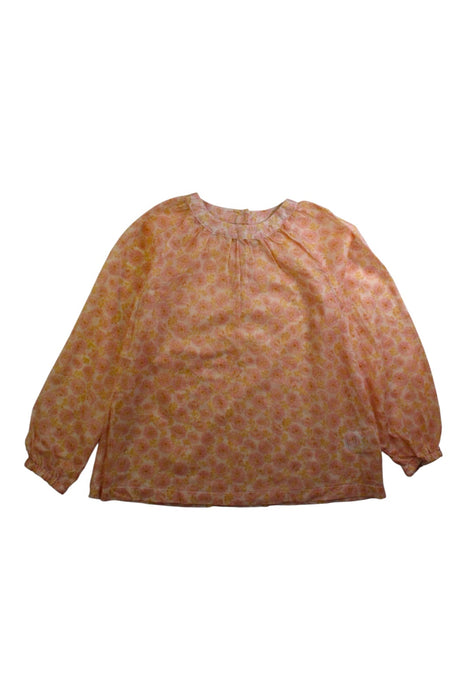 A Peach Long Sleeve Tops from Jacadi in size 7Y for girl. (Front View)