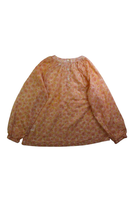 A Peach Long Sleeve Tops from Jacadi in size 7Y for girl. (Back View)
