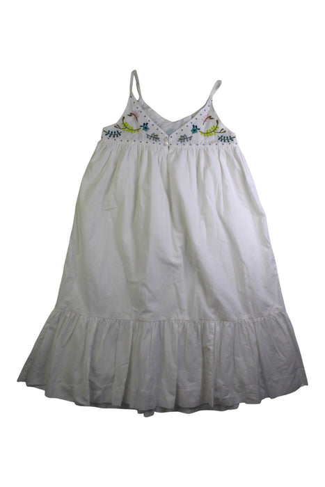A White Sleeveless Dresses from Bonpoint in size 6T for girl. (Back View)