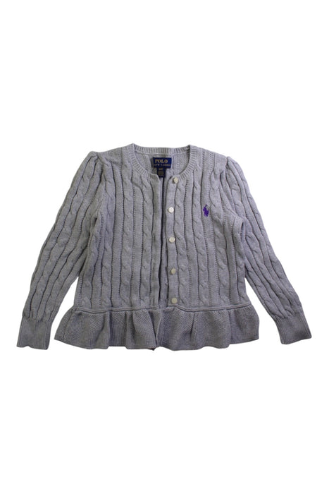 A Grey Cardigans from Polo Ralph Lauren in size 4T for girl. (Front View)