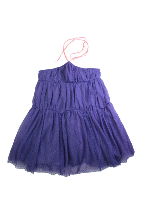 A Purple Sleeveless Dresses from Nellystella in size 6T for girl. (Front View)