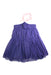 A Purple Sleeveless Dresses from Nellystella in size 6T for girl. (Front View)