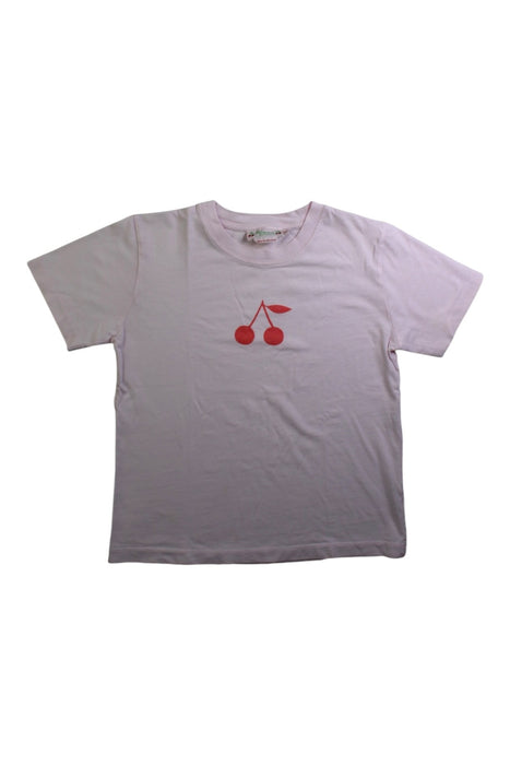 A Pink Short Sleeve T Shirts from Bonpoint in size 6T for girl. (Front View)