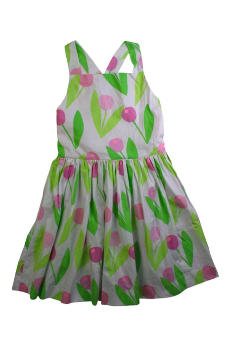 A Green Sleeveless Dresses from Jacadi in size 6T for girl. (Front View)