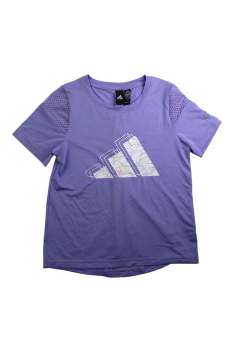 A Purple Active Tops from Adidas in size 10Y for girl. (Front View)