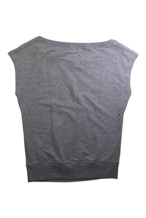 A Grey Sleeveless Tops from Nike in size 7Y for girl. (Back View)