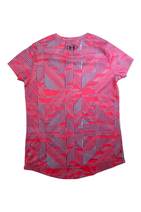 A Pink Active Tops from Under Armour in size 10Y for girl. (Back View)