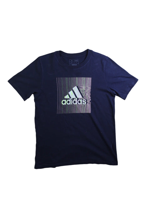 A Navy Short Sleeve T Shirts from Adidas in size 10Y for neutral. (Front View)