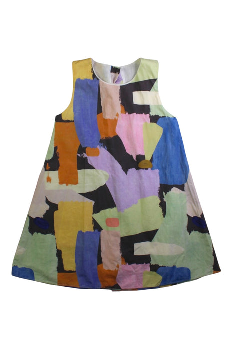 A Multicolour Sleeveless Dresses from Our Second Nature in size 5T for girl. (Front View)