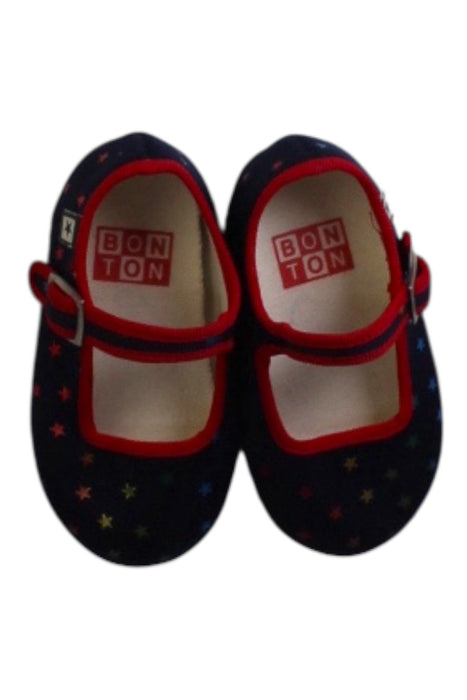 A Navy Flats from Bonton in size 12-18M for girl. (Back View)