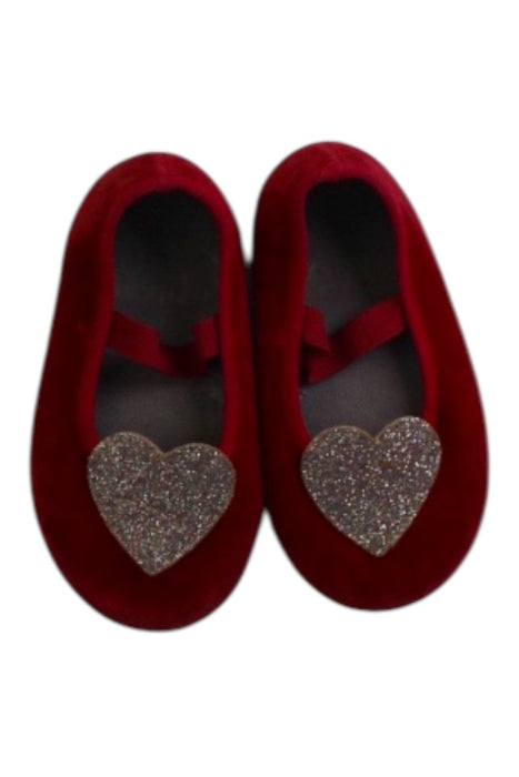 A Red Flats from Bonton in size 18-24M for girl. (Back View)