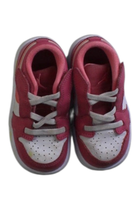A Red Sneakers from Air Jordan in size 18-24M for girl. (Back View)