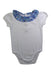 A White Short Sleeve Bodysuits from Jacadi in size 3T for girl. (Front View)