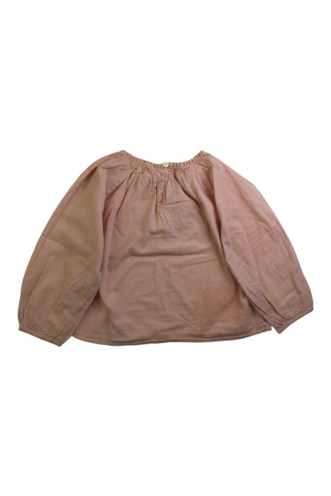 A Pink Long Sleeve Tops from Bonheur du Jour in size 2T for girl. (Back View)