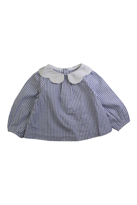 A Blue Long Sleeve Tops from Jacadi in size 2T for girl. (Front View)