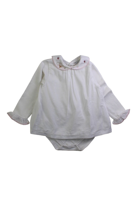 A White Long Sleeve Bodysuits from Pepa London in size 2T for girl. (Front View)