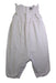 A White Sleeveless Jumpsuits from Bonton in size 12-18M for girl. (Front View)