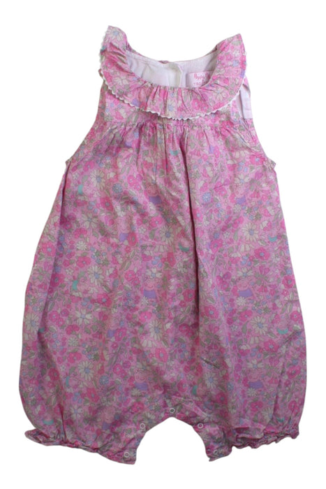 A Pink Sleeveless Rompers from Trotters in size 2T for girl. (Front View)