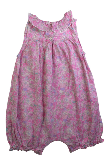 A Pink Sleeveless Rompers from Trotters in size 2T for girl. (Back View)
