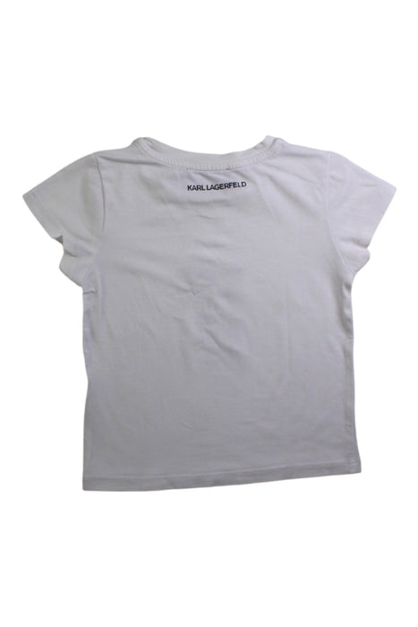 A White Short Sleeve T Shirts from Karl Lagerfeld in size 2T for neutral. (Back View)
