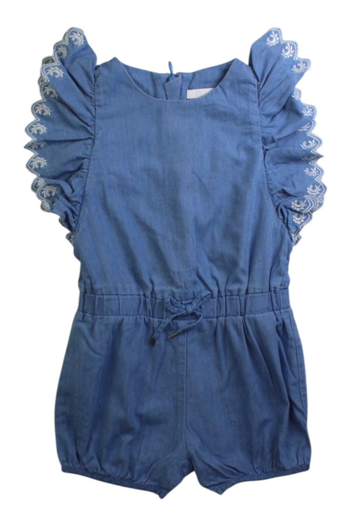 A Blue Sleeveless Rompers from Chloe in size 12-18M for girl. (Front View)