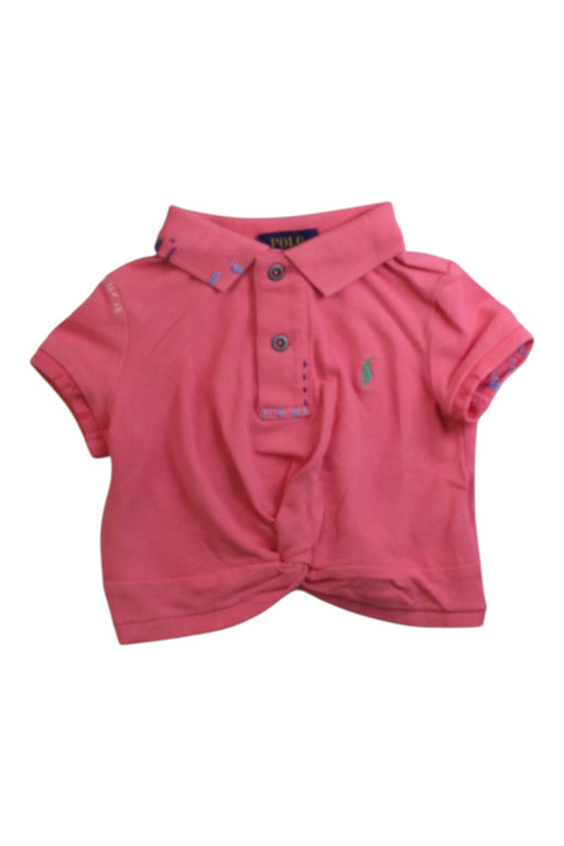 A Pink Short Sleeve Polos from Polo Ralph Lauren in size 2T for girl. (Front View)