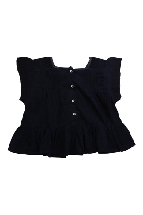 A Black Short Sleeve Tops from Emile et Ida in size 2T for girl. (Back View)