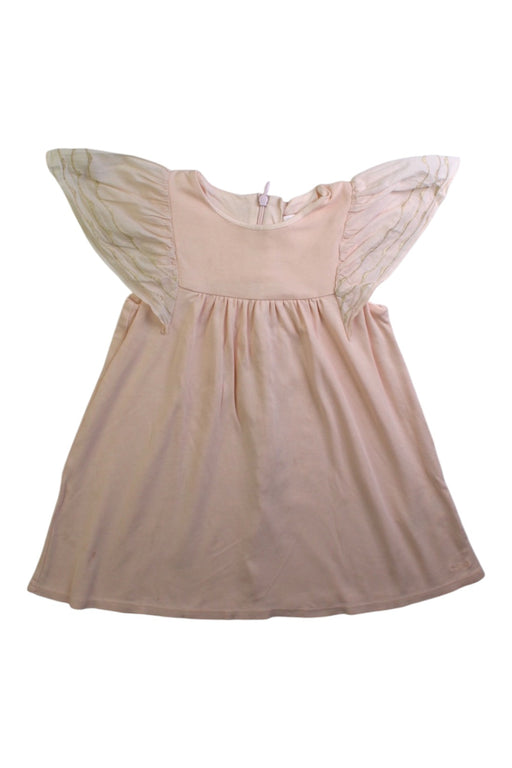 A Pink Sleeveless Dresses from Chloe in size 12-18M for girl. (Front View)