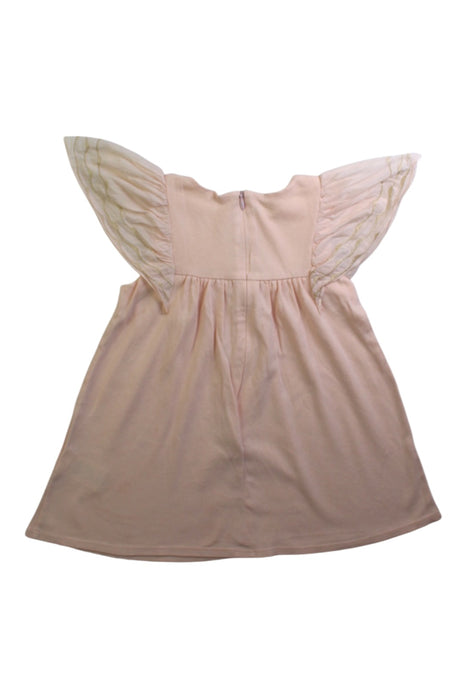 A Pink Sleeveless Dresses from Chloe in size 12-18M for girl. (Back View)