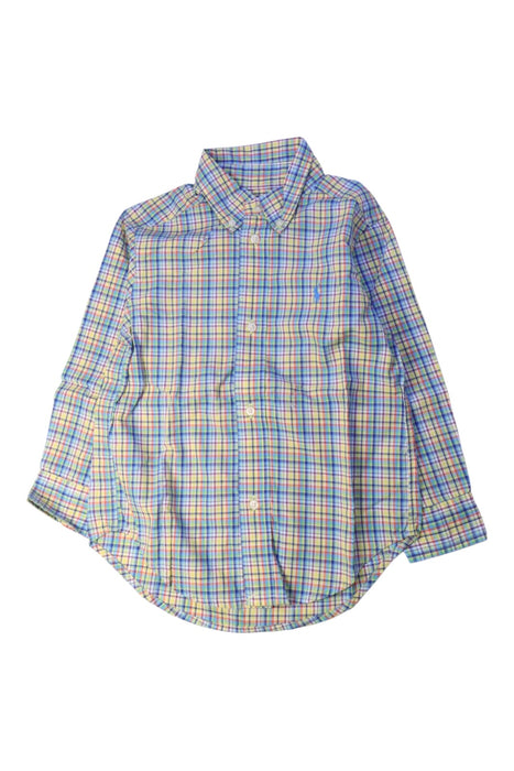 A Blue Long Sleeve Shirts from Ralph Lauren in size 3T for boy. (Front View)