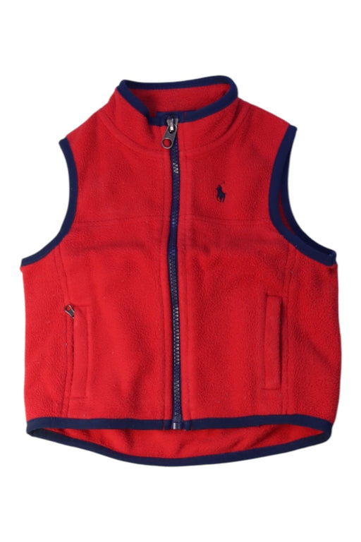 A Red Outerwear Vests from Polo Ralph Lauren in size 12-18M for boy. (Front View)