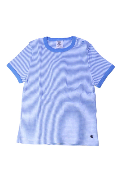 A Blue Short Sleeve T Shirts from Petit Bateau in size 3T for boy. (Front View)