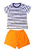 A Orange Shorts Sets from Petit Bateau in size 3T for boy. (Front View)