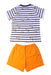 A Orange Shorts Sets from Petit Bateau in size 3T for boy. (Back View)