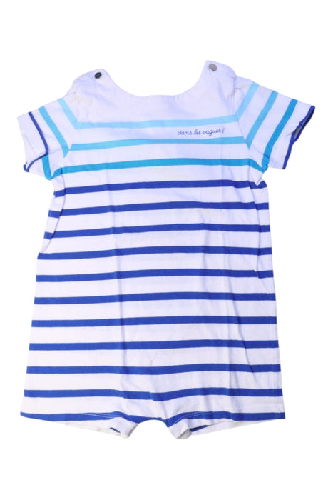 A Blue Short Sleeve Rompers from Jacadi in size 3T for boy. (Front View)