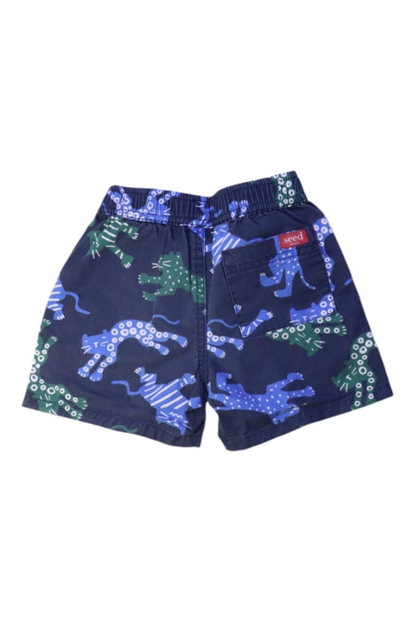 A Navy Shorts from Seed in size 2T for boy. (Back View)