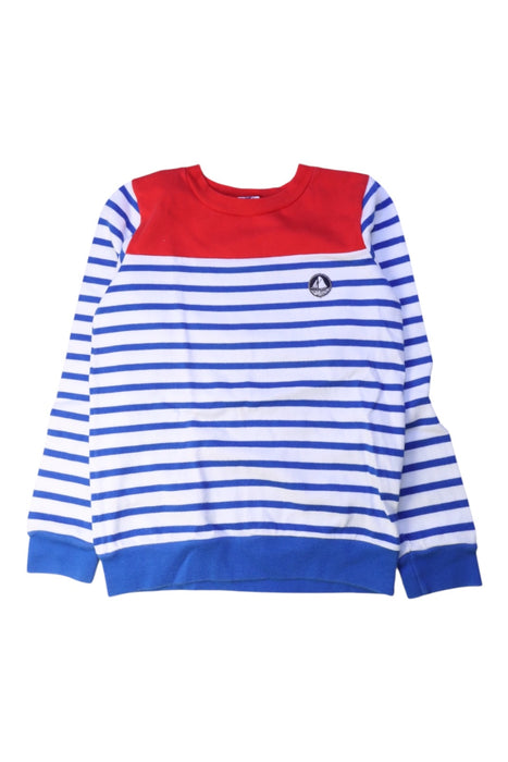 A Blue Crewneck Sweatshirts from Petit Bateau in size 8Y for boy. (Front View)