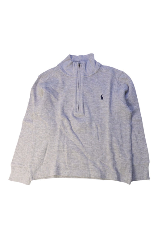 A Grey Zippered Sweatshirts from Polo Ralph Lauren in size 4T for boy. (Front View)