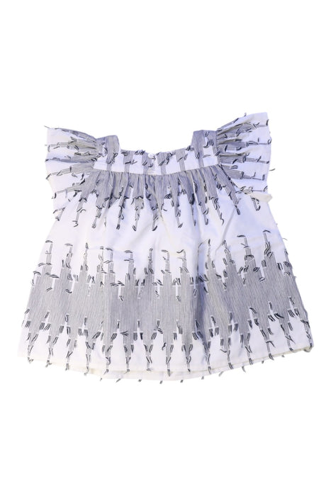 A White Sleeveless Dresses from Bonpoint in size 4T for girl. (Back View)