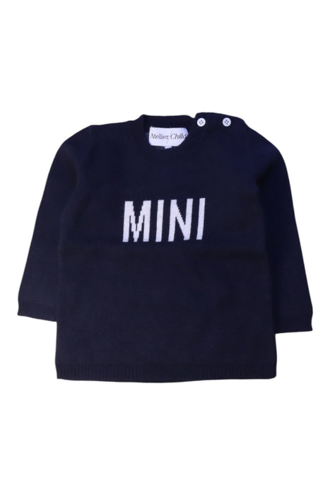 A Navy Knit Sweaters from Atelier Child in size 2T for boy. (Front View)