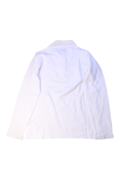 A White Long Sleeve Polos from Crewcuts in size 6T for boy. (Back View)