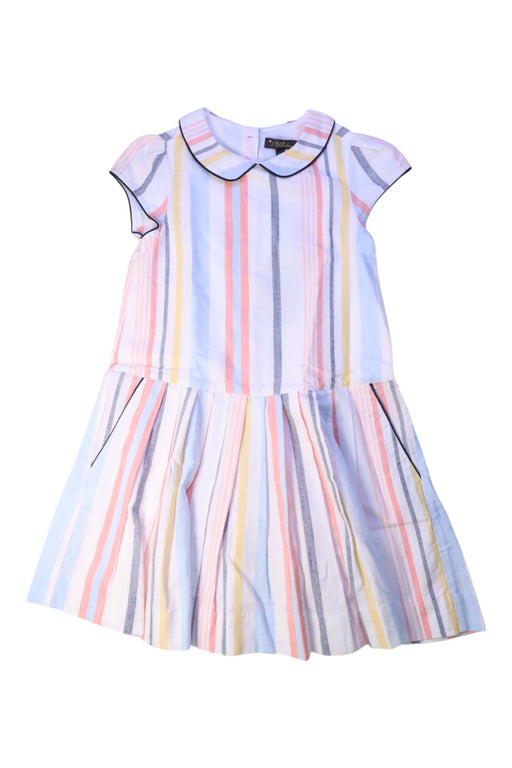 A Multicolour Short Sleeve Dresses from Velveteen in size 6T for girl. (Front View)