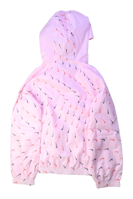 A Pink Lightweight Jackets from Nike in size 5T for girl. (Back View)